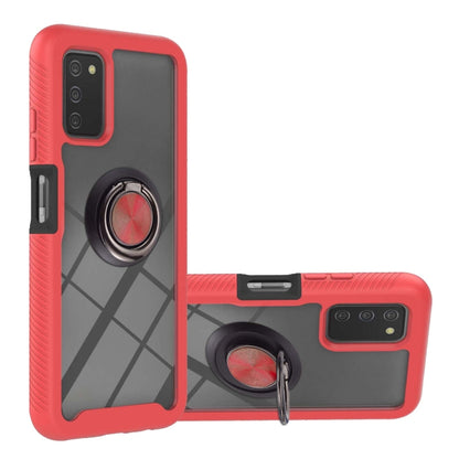 Starry Sky Solid Color Series Shockproof PC + TPU Phone Case with Ring Holder & Magnetic Function, For Samsung Galaxy A03s 164mm