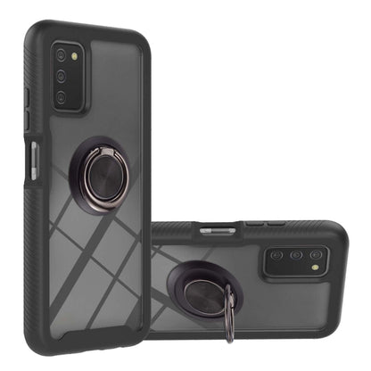 Starry Sky Solid Color Series Shockproof PC + TPU Phone Case with Ring Holder & Magnetic Function, For Samsung Galaxy A03s 164mm