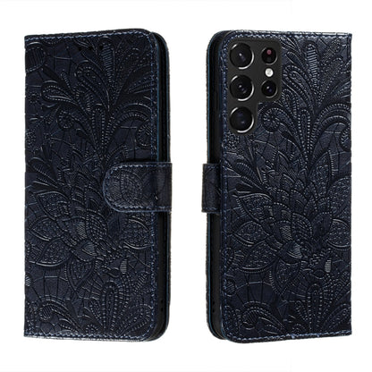 Lace Flower Leather Phone Case with Holder & Card Slots & Wallet & Photo Frame, For Samsung Galaxy S22 5G, For Samsung Galaxy S22 Ultra 5G, For Samsung Galaxy S22+ 5G, For Xiaomi Redmi Note 11, For Xiaomi Redmi Note 11 Pro