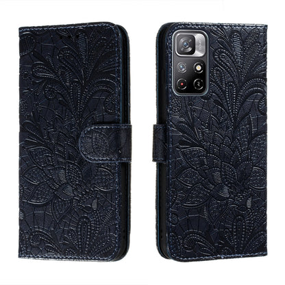 Lace Flower Leather Phone Case with Holder & Card Slots & Wallet & Photo Frame, For Samsung Galaxy S22 5G, For Samsung Galaxy S22 Ultra 5G, For Samsung Galaxy S22+ 5G, For Xiaomi Redmi Note 11, For Xiaomi Redmi Note 11 Pro