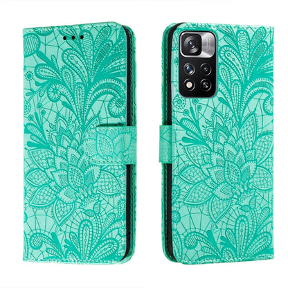 Lace Flower Leather Phone Case with Holder & Card Slots & Wallet & Photo Frame, For Samsung Galaxy S22 5G, For Samsung Galaxy S22 Ultra 5G, For Samsung Galaxy S22+ 5G, For Xiaomi Redmi Note 11, For Xiaomi Redmi Note 11 Pro