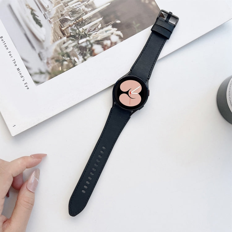 Double-sided Leather Strap Watchband, For Samsung Galaxy Watch4 40mm / 44mm