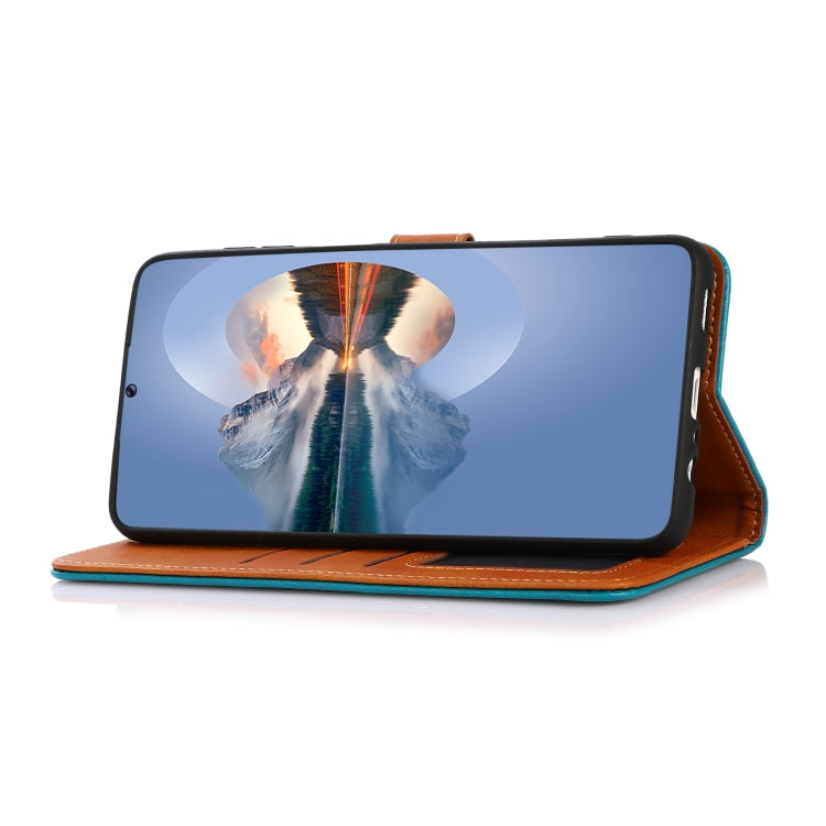 KHAZNEH Dual-color Cowhide Texture Leather Phone Case, For Samsung Galaxy A33 5G