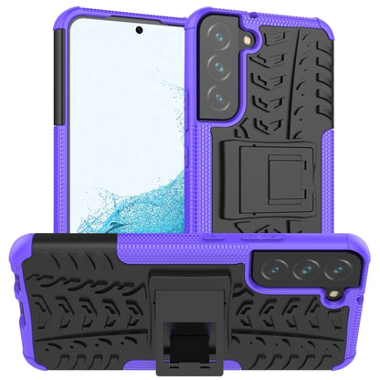 Tire Texture Shockproof TPU+PC Phone Case with Holder, For Samsung Galaxy A13 5G, For Samsung Galaxy S22 5G, For Samsung Galaxy S22+ 5G