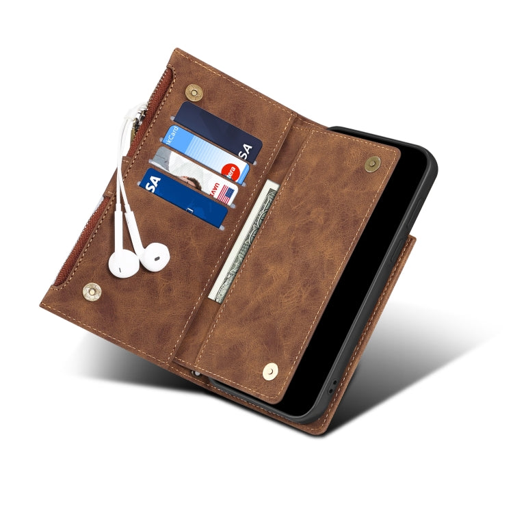 Retro Frosted Horizontal Flip Leather Phone Case with Holder & Card Slot & Wallet & Zipper Pocket & Lanyard, For Samsung Galaxy S22 5G, For Samsung Galaxy S22+ 5G, For Samsung Galaxy S22 Ultra 5G