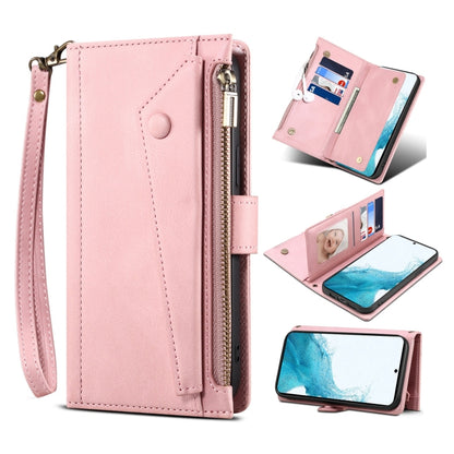 Retro Frosted Horizontal Flip Leather Phone Case with Holder & Card Slot & Wallet & Zipper Pocket & Lanyard, For Samsung Galaxy S22 5G, For Samsung Galaxy S22+ 5G, For Samsung Galaxy S22 Ultra 5G