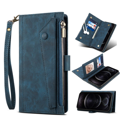Retro Frosted Horizontal Flip Leather Phone Case with Holder & Card Slot & Wallet & Zipper Pocket & Lanyard, For Samsung Galaxy S22 5G, For Samsung Galaxy S22+ 5G, For Samsung Galaxy S22 Ultra 5G