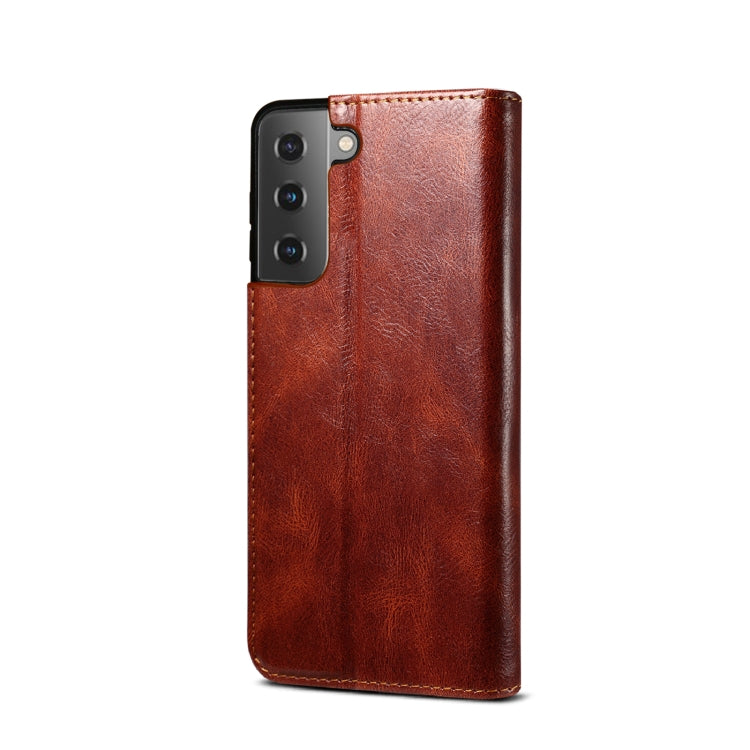 Simple Wax Crazy Horse Texture Horizontal Flip Leather Phone Case with Card Slots & Holder, For Samsung Galaxy S22 5G, For Samsung Galaxy S22+ 5G, For Samsung Galaxy S22 Ultra 5G