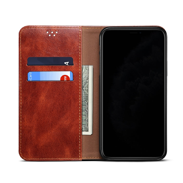 Simple Wax Crazy Horse Texture Horizontal Flip Leather Phone Case with Card Slots & Holder, For Samsung Galaxy S22 5G, For Samsung Galaxy S22+ 5G, For Samsung Galaxy S22 Ultra 5G