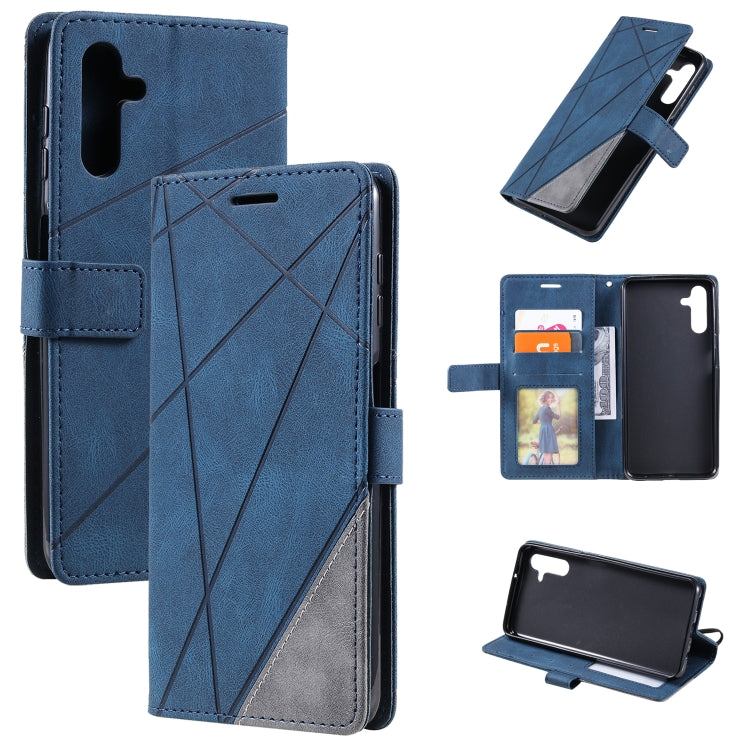 Skin Feel Splicing Horizontal Flip Leather Phone Case, For Samsung Galaxy A03s EU Version, For Samsung Galaxy A13 5G, For Samsung Galaxy S22 5G, For Samsung Galaxy S22+ 5G, For Samsung Galaxy S22 Ultra 5G