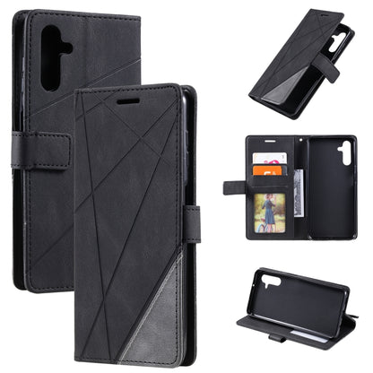 Skin Feel Splicing Horizontal Flip Leather Phone Case, For Samsung Galaxy A03s EU Version, For Samsung Galaxy A13 5G, For Samsung Galaxy S22 5G, For Samsung Galaxy S22+ 5G, For Samsung Galaxy S22 Ultra 5G