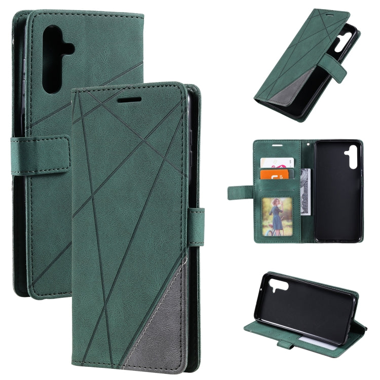 Skin Feel Splicing Horizontal Flip Leather Phone Case, For Samsung Galaxy A03s EU Version, For Samsung Galaxy A13 5G, For Samsung Galaxy S22 5G, For Samsung Galaxy S22+ 5G, For Samsung Galaxy S22 Ultra 5G