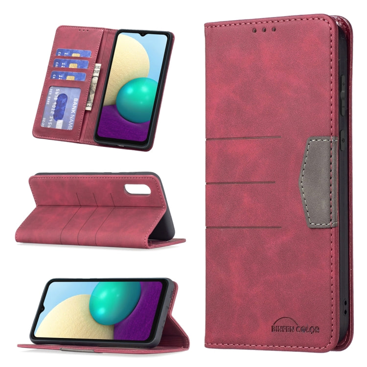 Magnetic Splicing Leather Phone Case, For Samsung Galaxy A02, For Samsung Galaxy A03s 164 Version, For Samsung Galaxy A03s 166 Version, For Samsung Galaxy A11, For Samsung Galaxy A13 5G, For Samsung Galaxy A21, For Samsung Galaxy A22 4G                ...
