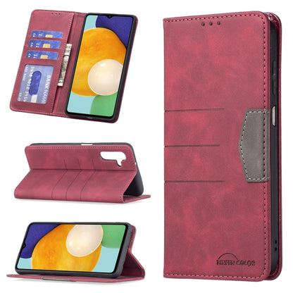 Magnetic Splicing Leather Phone Case, For Samsung Galaxy A02, For Samsung Galaxy A03s 164 Version, For Samsung Galaxy A03s 166 Version, For Samsung Galaxy A11, For Samsung Galaxy A13 5G, For Samsung Galaxy A21, For Samsung Galaxy A22 4G                ...
