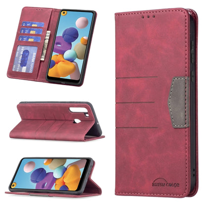 Magnetic Splicing Leather Phone Case, For Samsung Galaxy A02, For Samsung Galaxy A03s 164 Version, For Samsung Galaxy A03s 166 Version, For Samsung Galaxy A11, For Samsung Galaxy A13 5G, For Samsung Galaxy A21, For Samsung Galaxy A22 4G                ...