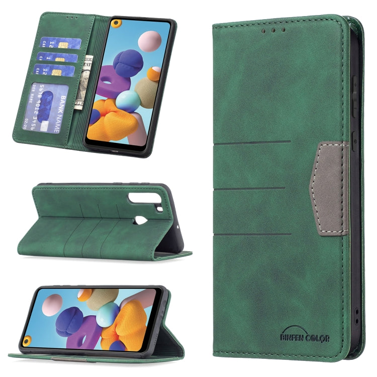 Magnetic Splicing Leather Phone Case, For Samsung Galaxy A02, For Samsung Galaxy A03s 164 Version, For Samsung Galaxy A03s 166 Version, For Samsung Galaxy A11, For Samsung Galaxy A13 5G, For Samsung Galaxy A21, For Samsung Galaxy A22 4G                ...