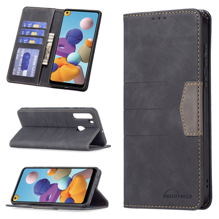 Magnetic Splicing Leather Phone Case, For Samsung Galaxy A02, For Samsung Galaxy A03s 164 Version, For Samsung Galaxy A03s 166 Version, For Samsung Galaxy A11, For Samsung Galaxy A13 5G, For Samsung Galaxy A21, For Samsung Galaxy A22 4G                ...