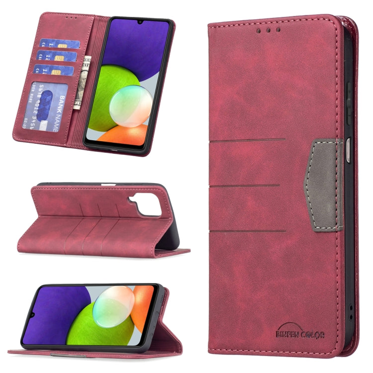 Magnetic Splicing Leather Phone Case, For Samsung Galaxy A02, For Samsung Galaxy A03s 164 Version, For Samsung Galaxy A03s 166 Version, For Samsung Galaxy A11, For Samsung Galaxy A13 5G, For Samsung Galaxy A21, For Samsung Galaxy A22 4G                ...