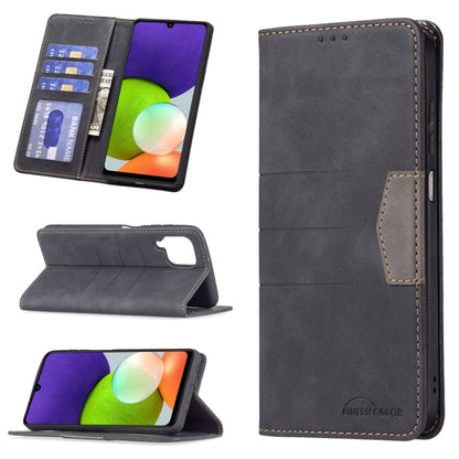 Magnetic Splicing Leather Phone Case, For Samsung Galaxy A02, For Samsung Galaxy A03s 164 Version, For Samsung Galaxy A03s 166 Version, For Samsung Galaxy A11, For Samsung Galaxy A13 5G, For Samsung Galaxy A21, For Samsung Galaxy A22 4G                ...