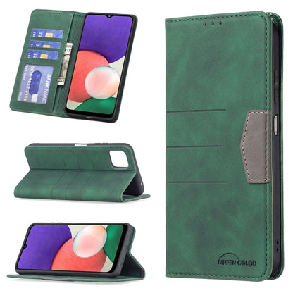 Magnetic Splicing Leather Phone Case, For Samsung Galaxy A02, For Samsung Galaxy A03s 164 Version, For Samsung Galaxy A03s 166 Version, For Samsung Galaxy A11, For Samsung Galaxy A13 5G, For Samsung Galaxy A21, For Samsung Galaxy A22 4G                ...
