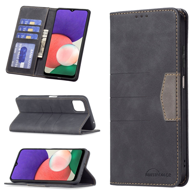 Magnetic Splicing Leather Phone Case, For Samsung Galaxy A02, For Samsung Galaxy A03s 164 Version, For Samsung Galaxy A03s 166 Version, For Samsung Galaxy A11, For Samsung Galaxy A13 5G, For Samsung Galaxy A21, For Samsung Galaxy A22 4G                ...