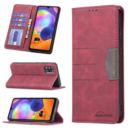Magnetic Splicing Leather Phone Case, For Samsung Galaxy A02, For Samsung Galaxy A03s 164 Version, For Samsung Galaxy A03s 166 Version, For Samsung Galaxy A11, For Samsung Galaxy A13 5G, For Samsung Galaxy A21, For Samsung Galaxy A22 4G                ...