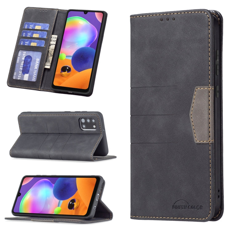 Magnetic Splicing Leather Phone Case, For Samsung Galaxy A02, For Samsung Galaxy A03s 164 Version, For Samsung Galaxy A03s 166 Version, For Samsung Galaxy A11, For Samsung Galaxy A13 5G, For Samsung Galaxy A21, For Samsung Galaxy A22 4G                ...