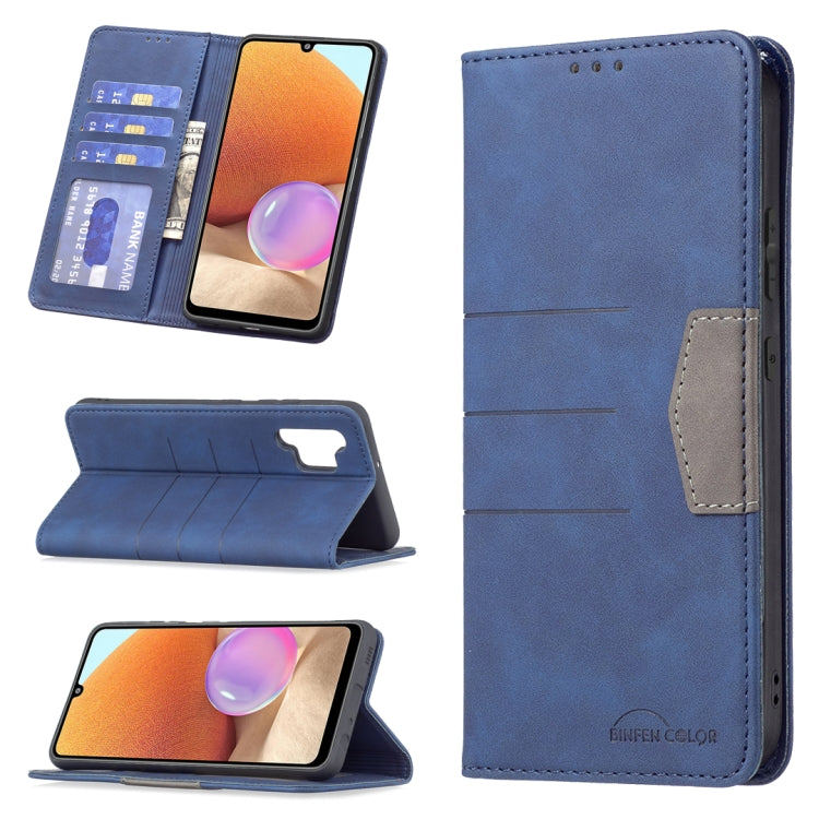 Magnetic Splicing Leather Phone Case, For Samsung Galaxy A02, For Samsung Galaxy A03s 164 Version, For Samsung Galaxy A03s 166 Version, For Samsung Galaxy A11, For Samsung Galaxy A13 5G, For Samsung Galaxy A21, For Samsung Galaxy A22 4G                ...