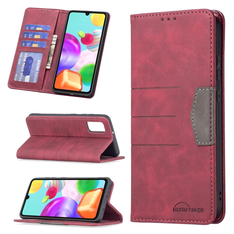 Magnetic Splicing Leather Phone Case, For Samsung Galaxy A02, For Samsung Galaxy A03s 164 Version, For Samsung Galaxy A03s 166 Version, For Samsung Galaxy A11, For Samsung Galaxy A13 5G, For Samsung Galaxy A21, For Samsung Galaxy A22 4G                ...