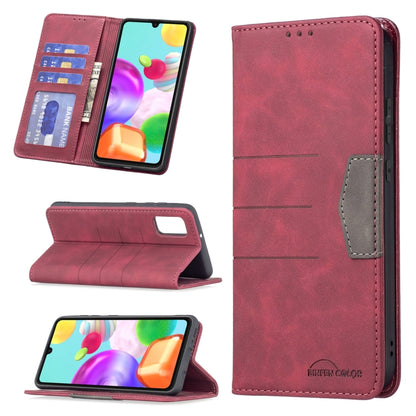 Magnetic Splicing Leather Phone Case, For Samsung Galaxy A02, For Samsung Galaxy A03s 164 Version, For Samsung Galaxy A03s 166 Version, For Samsung Galaxy A11, For Samsung Galaxy A13 5G, For Samsung Galaxy A21, For Samsung Galaxy A22 4G                ...