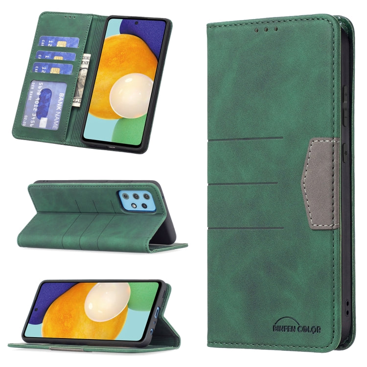 Magnetic Splicing Leather Phone Case, For Samsung Galaxy A42 5G, For Samsung Galaxy A51, For Samsung Galaxy A52, For Samsung Galaxy A71, For Samsung Galaxy A72, For Samsung Galaxy M32, For Samsung Galaxy M52 5G, For Samsung Galaxy S20 FE               ...