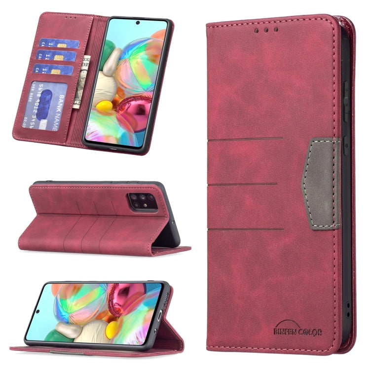 Magnetic Splicing Leather Phone Case, For Samsung Galaxy A42 5G, For Samsung Galaxy A51, For Samsung Galaxy A52, For Samsung Galaxy A71, For Samsung Galaxy A72, For Samsung Galaxy M32, For Samsung Galaxy M52 5G, For Samsung Galaxy S20 FE               ...