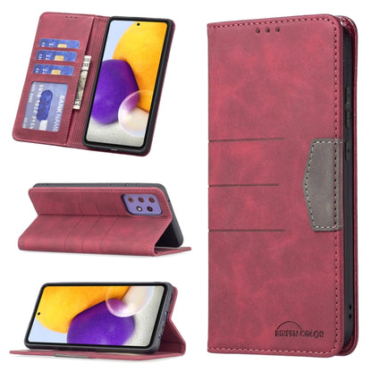 Magnetic Splicing Leather Phone Case, For Samsung Galaxy A42 5G, For Samsung Galaxy A51, For Samsung Galaxy A52, For Samsung Galaxy A71, For Samsung Galaxy A72, For Samsung Galaxy M32, For Samsung Galaxy M52 5G, For Samsung Galaxy S20 FE               ...
