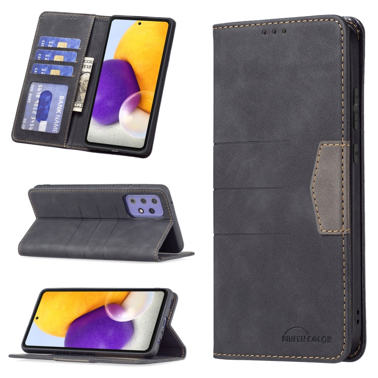 Magnetic Splicing Leather Phone Case, For Samsung Galaxy A42 5G, For Samsung Galaxy A51, For Samsung Galaxy A52, For Samsung Galaxy A71, For Samsung Galaxy A72, For Samsung Galaxy M32, For Samsung Galaxy M52 5G, For Samsung Galaxy S20 FE               ...