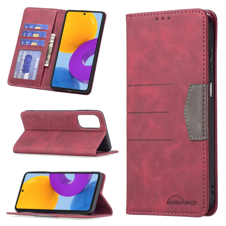 Magnetic Splicing Leather Phone Case, For Samsung Galaxy A42 5G, For Samsung Galaxy A51, For Samsung Galaxy A52, For Samsung Galaxy A71, For Samsung Galaxy A72, For Samsung Galaxy M32, For Samsung Galaxy M52 5G, For Samsung Galaxy S20 FE               ...
