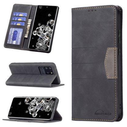 Magnetic Splicing Leather Phone Case, For Samsung Galaxy A42 5G, For Samsung Galaxy A51, For Samsung Galaxy A52, For Samsung Galaxy A71, For Samsung Galaxy A72, For Samsung Galaxy M32, For Samsung Galaxy M52 5G, For Samsung Galaxy S20 FE               ...