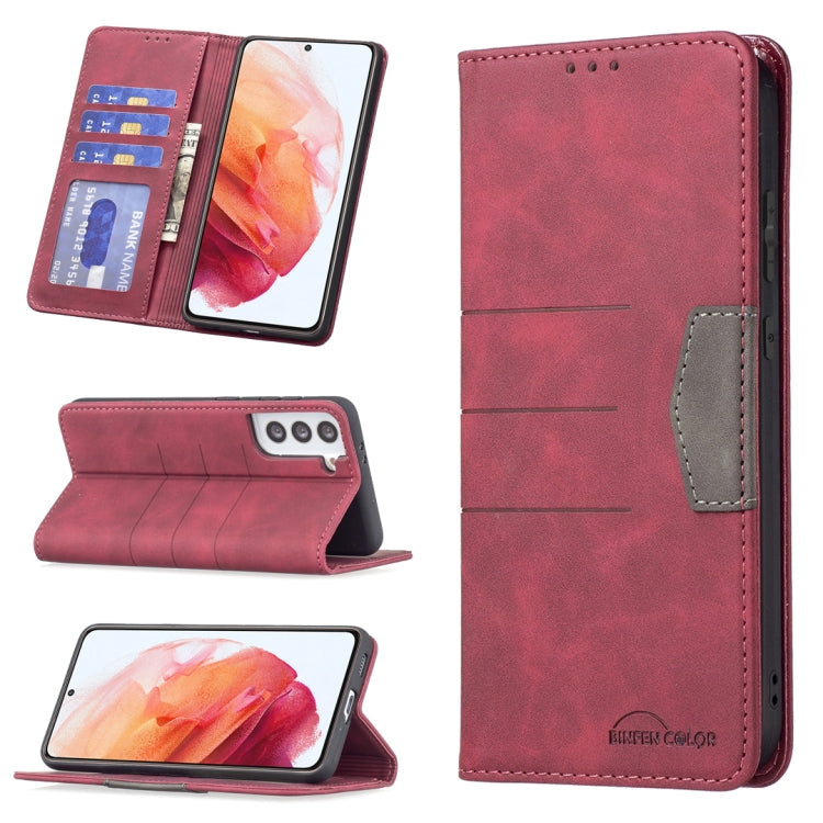 Magnetic Splicing Leather Phone Case, For Samsung Galaxy S21 5G, For Samsung Galaxy S21+ 5G, For Samsung Galaxy S21 Ultra 5G, For Samsung Galaxy S22+ 5G, For Samsung Galaxy S22 Ultra 5G, For Samsung Galaxy S22 5G
