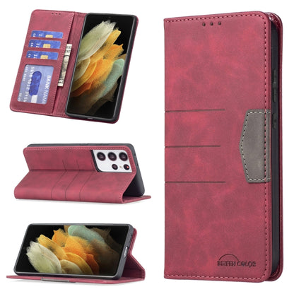 Magnetic Splicing Leather Phone Case, For Samsung Galaxy S21 5G, For Samsung Galaxy S21+ 5G, For Samsung Galaxy S21 Ultra 5G, For Samsung Galaxy S22+ 5G, For Samsung Galaxy S22 Ultra 5G, For Samsung Galaxy S22 5G