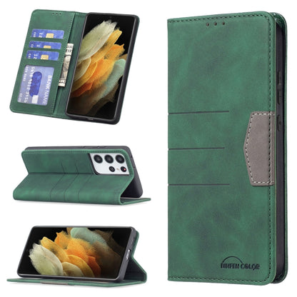 Magnetic Splicing Leather Phone Case, For Samsung Galaxy S21 5G, For Samsung Galaxy S21+ 5G, For Samsung Galaxy S21 Ultra 5G, For Samsung Galaxy S22+ 5G, For Samsung Galaxy S22 Ultra 5G, For Samsung Galaxy S22 5G