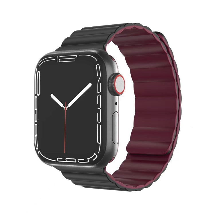 Mutural Moran Series Liquid Silicone Magnetic Strap Watchband For Apple Watch Series, 7 41mm / 6&SE&5&4 40mm / 3&2&1 38mm, 7 45mm / 6&SE&5&4 44mm / 3&2&1 42mm