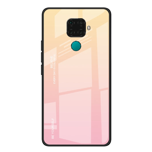 Gradient Color Glass Case, For Huawei Nova 5i Pro, For OPPO F11 / A9, For OPPO A57 / A39, For OPPO Reno Z, For Galaxy A7 (2018), For Xiaomi Redmi 7A, For Huawei Mate 30 Pro