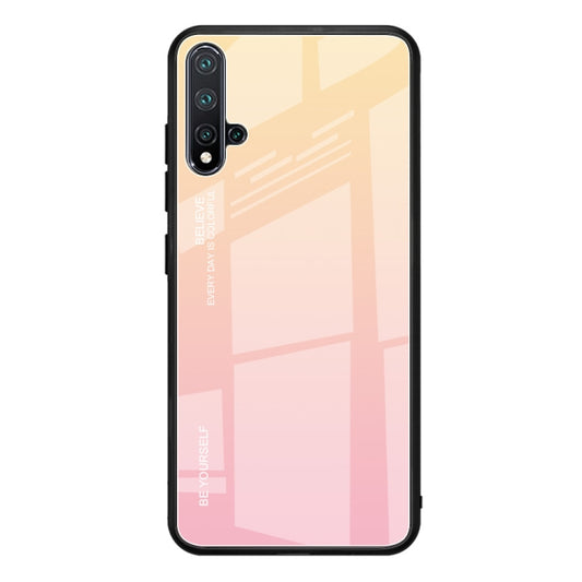 Gradient Color Glass Case, For Huawei Nova 5, For Huawei P Smart Z, For Huawei Nova 5i, For Galaxy A10s, For Galaxy A80, For OPPO A9 (2020)
