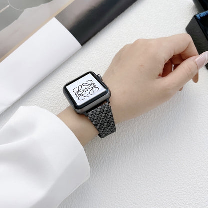 Small Waist Carbon Fiber Strap Watchband For Apple Watch Series, 7 41mm / 6&SE&5&4 40mm / 3&2&1 38mm, 7 45mm / 6&SE&5&4 44mm / 3&2&1 42mm