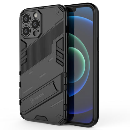 Punk Armor 2 in 1 PC + TPU Phone Case with Invisible Holder, For iPhone 13 mini, For iPhone 13, For iPhone 13 Pro, For iPhone 13 Pro Max