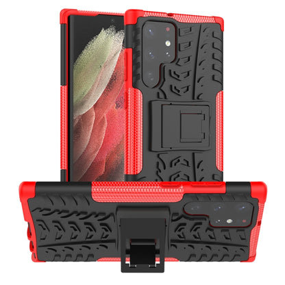 Tire Texture TPU + PC Phone Case with Holder, For Xiaomi Mi 11T, For Nokia G300, For Samsung Galaxy S22 Ultra 5G, For Samsung Galaxy M52 5G