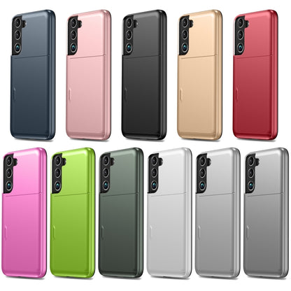 Shockproof Armor Phone Case with Card Slot, For Samsung Galaxy S22 5G, For Samsung Galaxy S22+ 5G, For Samsung Galaxy S22 Ultra 5G