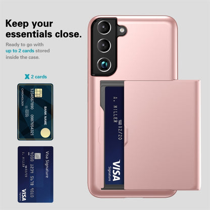 Shockproof Armor Phone Case with Card Slot, For Samsung Galaxy S22 5G, For Samsung Galaxy S22+ 5G, For Samsung Galaxy S22 Ultra 5G