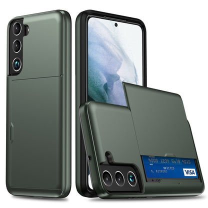 Shockproof Armor Phone Case with Card Slot, For Samsung Galaxy S22 5G, For Samsung Galaxy S22+ 5G, For Samsung Galaxy S22 Ultra 5G