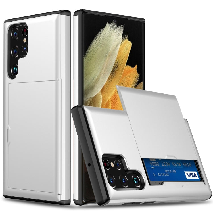 Shockproof Armor Phone Case with Card Slot, For Samsung Galaxy S22 5G, For Samsung Galaxy S22+ 5G, For Samsung Galaxy S22 Ultra 5G