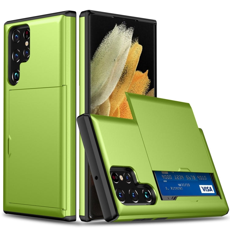 Shockproof Armor Phone Case with Card Slot, For Samsung Galaxy S22 5G, For Samsung Galaxy S22+ 5G, For Samsung Galaxy S22 Ultra 5G